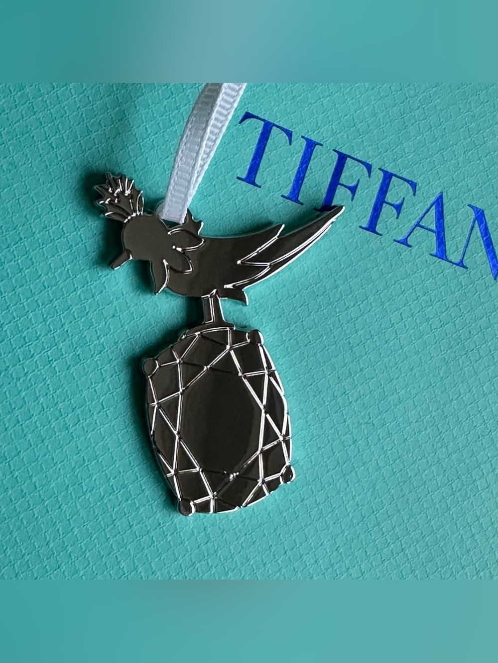 Tiffany & Co. Silver Bird Diamond Ornament Charm